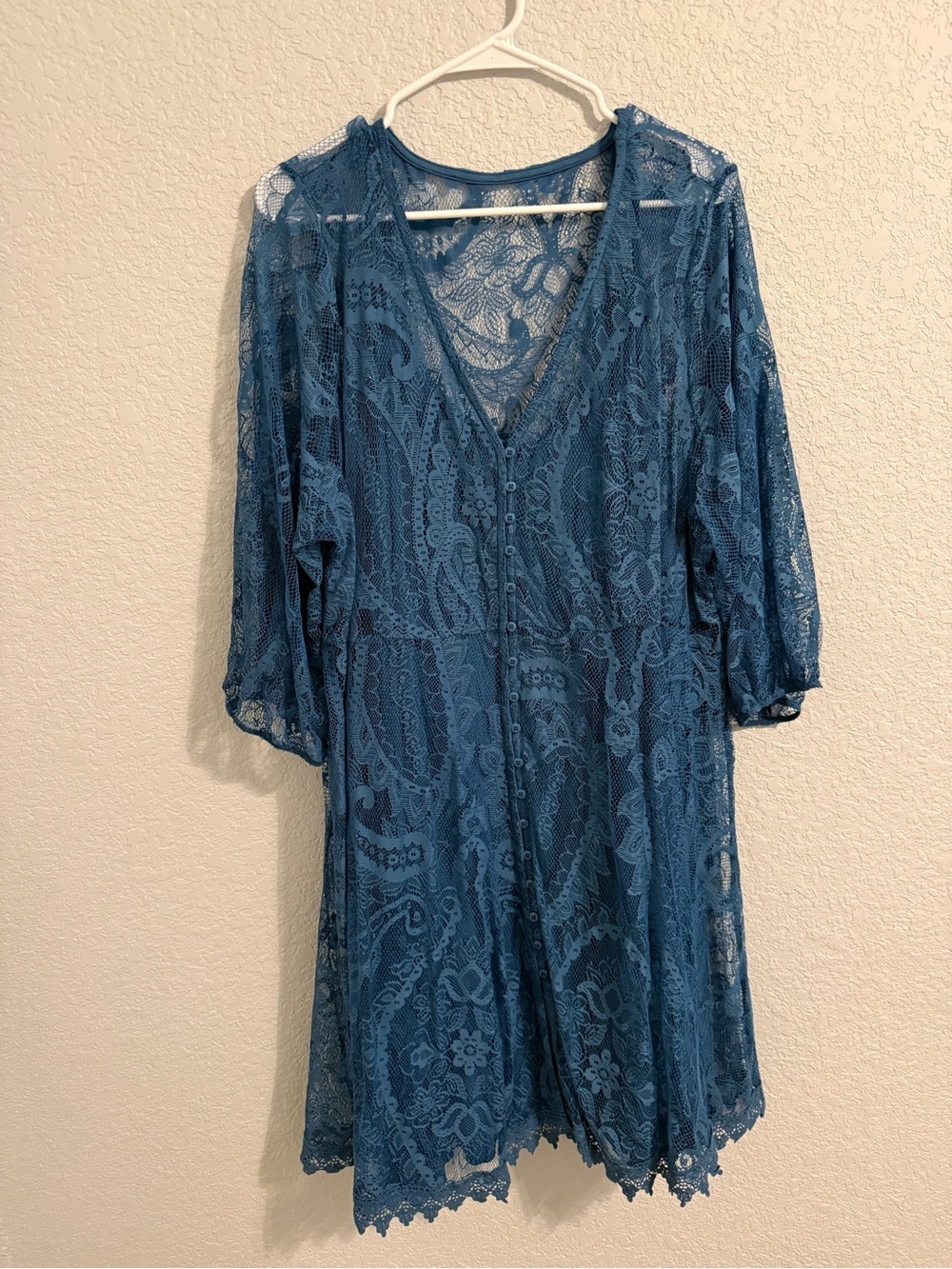 torrid Women’s Blue Lace Button-Front Dress Size 3x